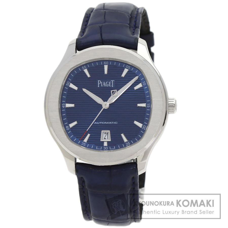 PIAGET ピアジェ G0A43001 ポロ デイト 42mm ブルー 腕時計 SS アリゲーター メンズ [中古] PIAGET（ピアジェ） G0A43001 ポロ デイト 42mm ブルー 腕時計