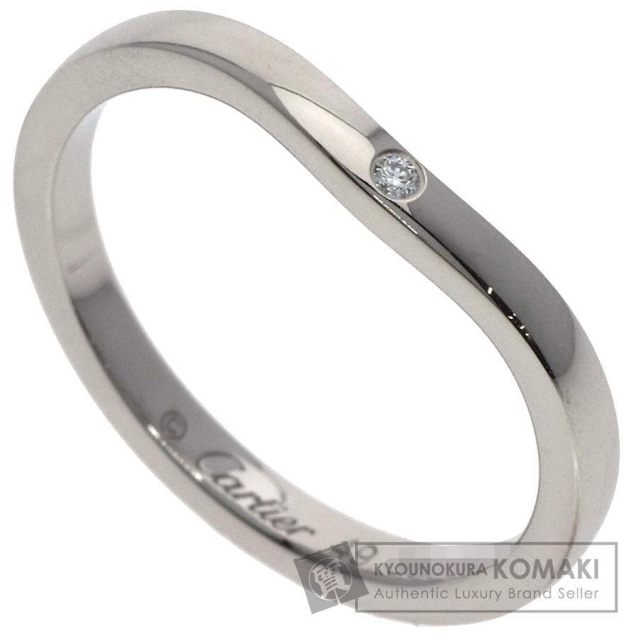 Cartier バレリーナリング 3Pダイヤ49サイズ　Pt950 Cartier（カルティエ） バレリーナ カーブ 3P ダイヤモンド #49 リング