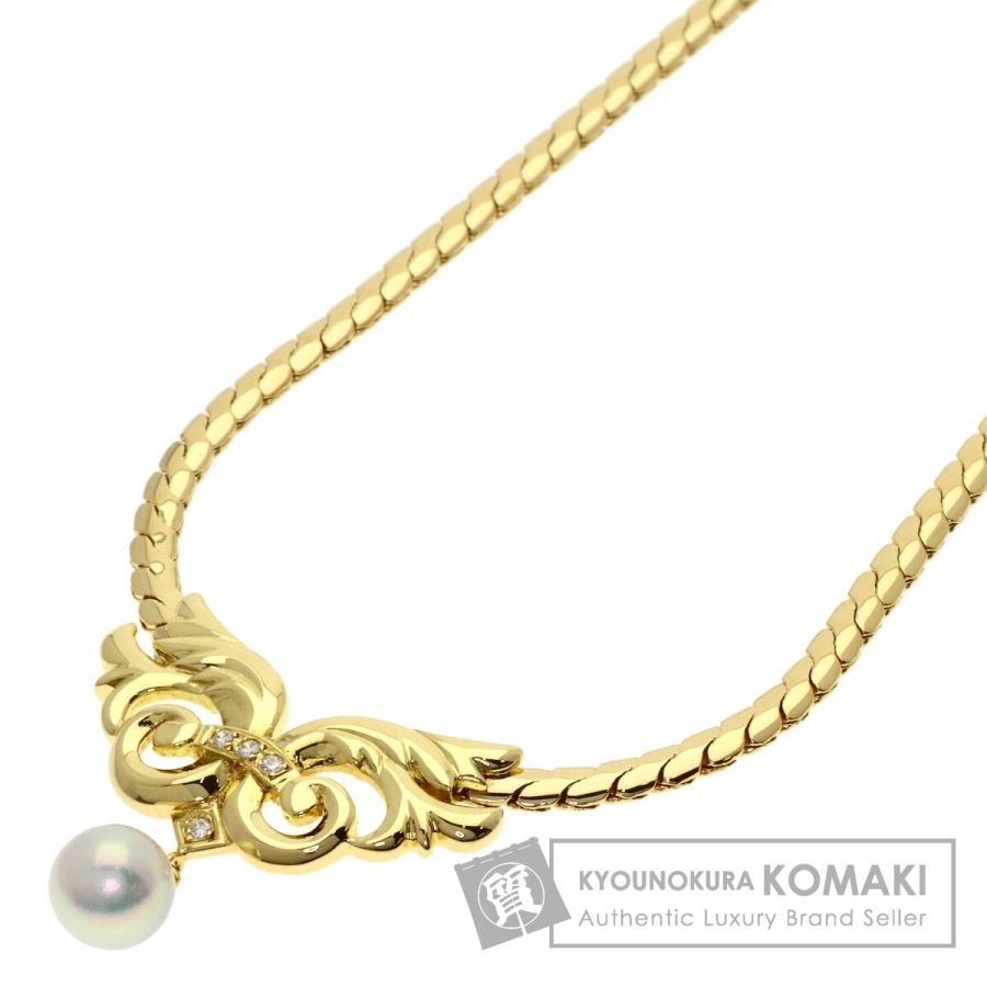 MIKIMOTO（ミキモト） パール 真珠 ダイヤモンド ネックレス K18 