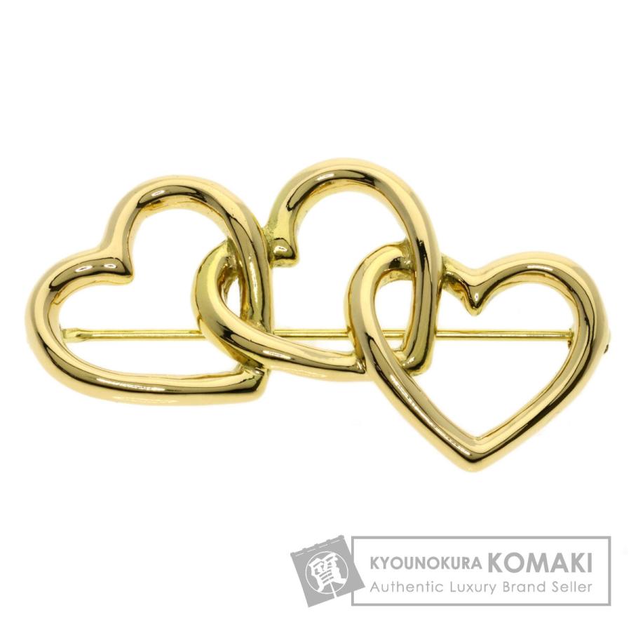 ティファニー18金トリプルハートブローチ TIFFANY&Co.（ティファニー） トリプルハート ブローチ K18イエロー