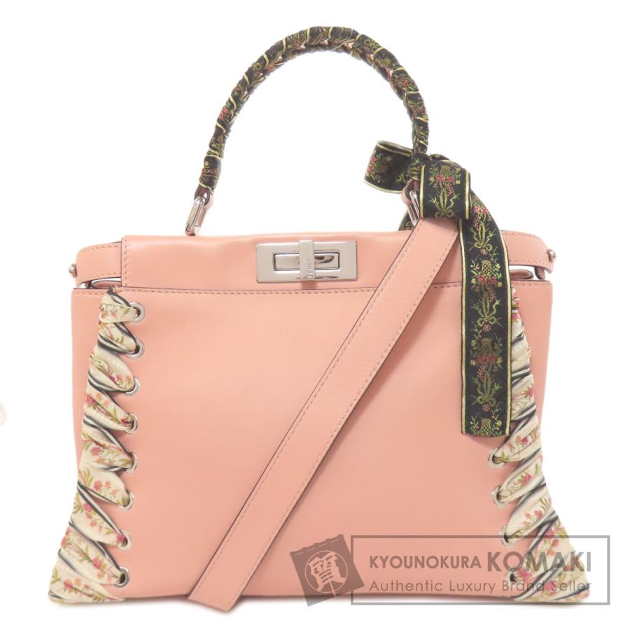 FENDI ピーカブー リボンステッチ ナッパレザー FENDI（フェンディ） ピーカブー リボンステッチ 2WAY ハンドバッグ