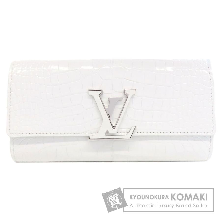 LOUIS VUITTON ルイヴィトン N93894 ポルトフォイユ・カプシーヌ 長財布（小銭入れあり） クロコダイル レディース [中古] LOUIS VUITTON（ルイ・ヴィトン） N93894 ポルトフォイユ・カプシーヌ