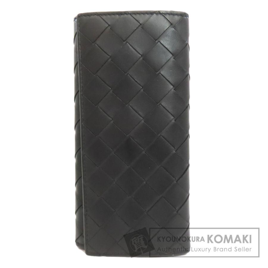BOTTEGA VENETA ボッテガヴェネタ イントレチャート 長財布（小銭入れなし） カーフ レディース [中古] BOTTEGA VENETA ボッテガヴェネタ イントレチャート 長財布（小銭入れ