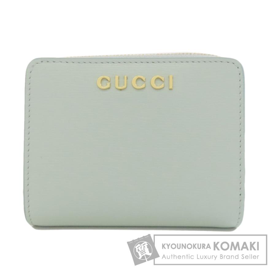 【中古】GUCCI | グッチ スクリプト ミニウォレット 二つ折り 財布 772639 ペールグリーン【尾張小牧店】 GUCCI - 【中古】GUCCI | グッチ スクリプト ミニウォレット 二つ折り
