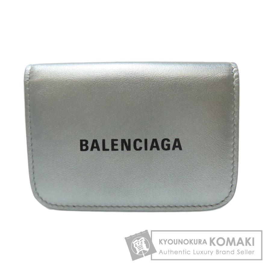 BALENCIAGA（バレンシアガ） ロゴ 三つ折り財布 ミニウォレット 二
