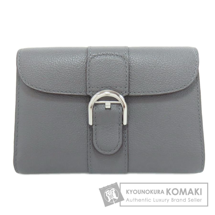 DELVAUX デルヴォー ブリヨン コンパクト ウォレット 二つ折り財布（小銭入れあり） カーフ レディース [中古] DELVAUX デルヴォー ブリヨン コンパクト ウォレット 二つ折り財布