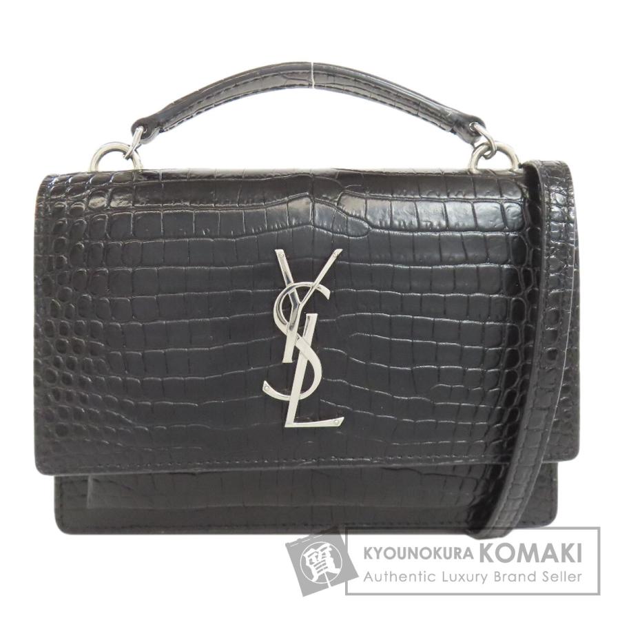 Yves Saint Laurent（イヴ・サンローラン） チェーンウォレット 型押し