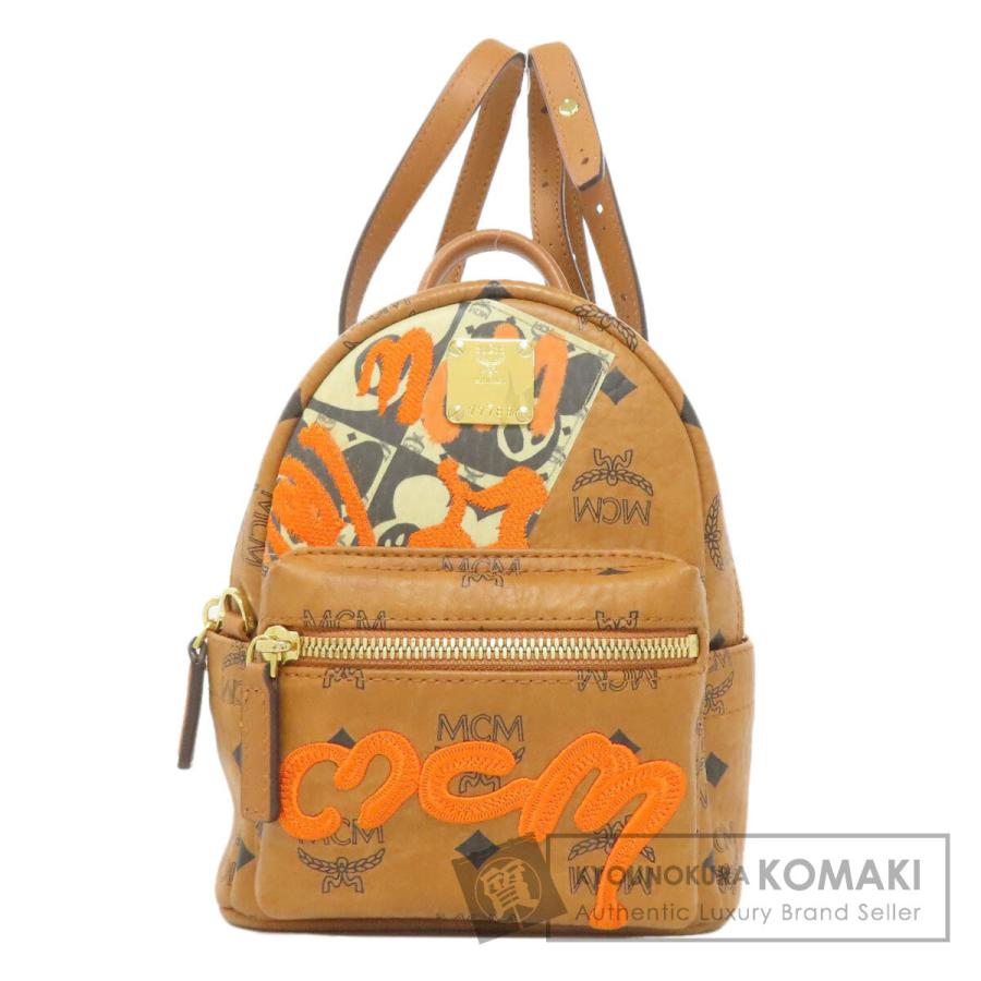 MCM エムシーエム ロゴ リュック・デイパック PVC レディース 中古