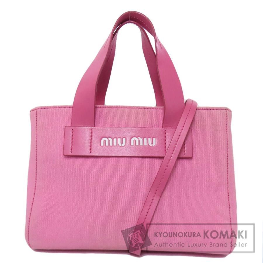 miu miu（ミュウミュウ） 5BA176 2WAY ハンドバッグ キャンバス
