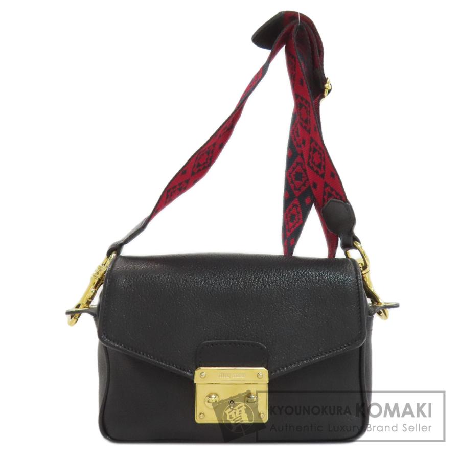 miu miu（ミュウミュウ） ロゴ ショルダーバッグ レザー
