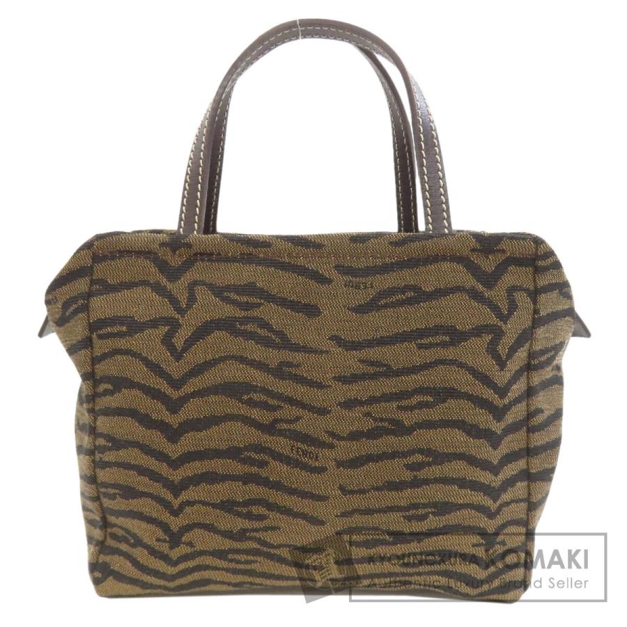 FENDI（フェンディ） ゼブラ柄 ハンドバッグ キャンバス レディース