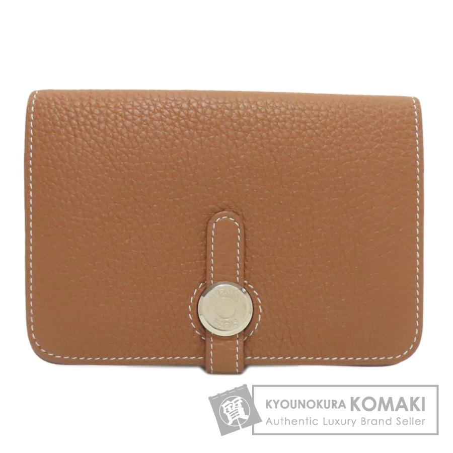 HERMES ドゴンコンパクトケース HERMES（エルメス） ドゴンコンパクト ゴールド シルバー金具 コイン