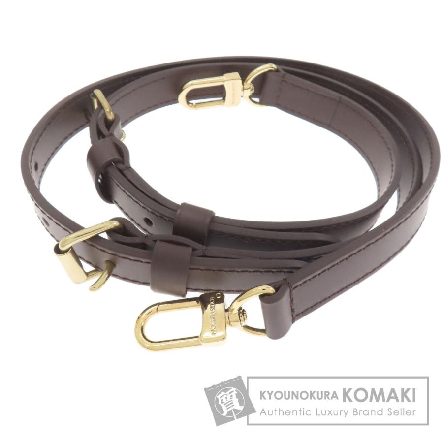LOUIS VUITTON レザー ストラップ ダークブラウン LOUIS VUITTON（ルイ・ヴィトン） ショルダーストラップ 幅1.2cm