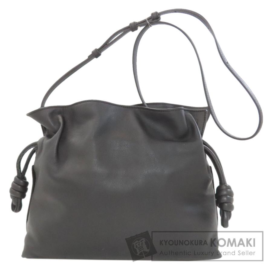 ロエベ LOEWE フラメンコ ショルダーバッグ バッグ レザー レディース ブラック系 【中古】 LOEWE（ロエベ） フラメンコ ショルダーバッグ カーフ レディース 中古