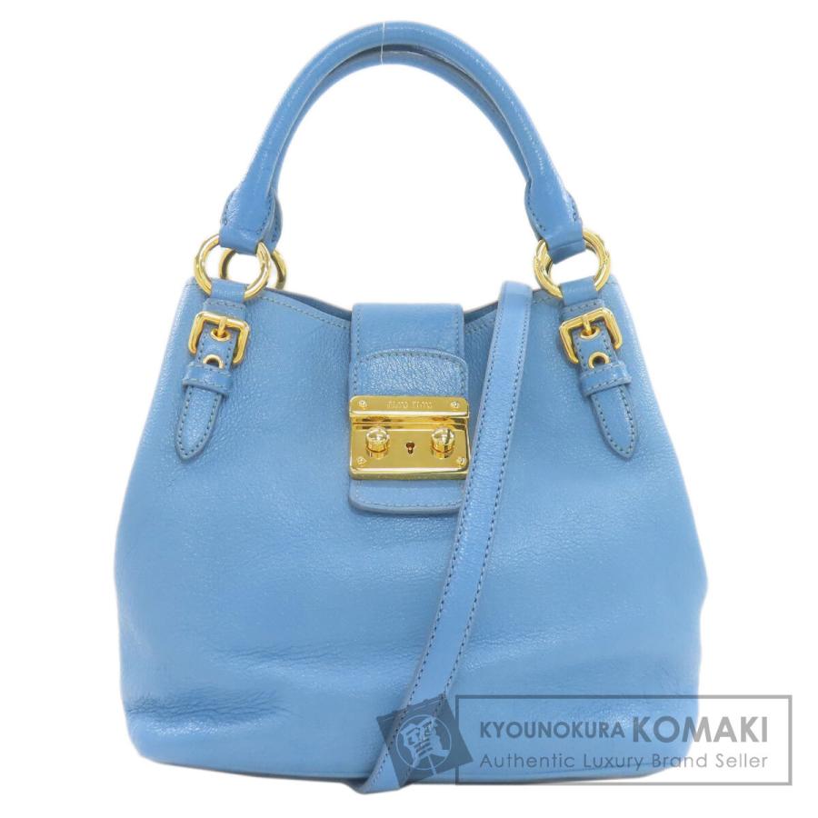 miu miu（ミュウミュウ） 2WAY ハンドバッグ レザー レディース 中古