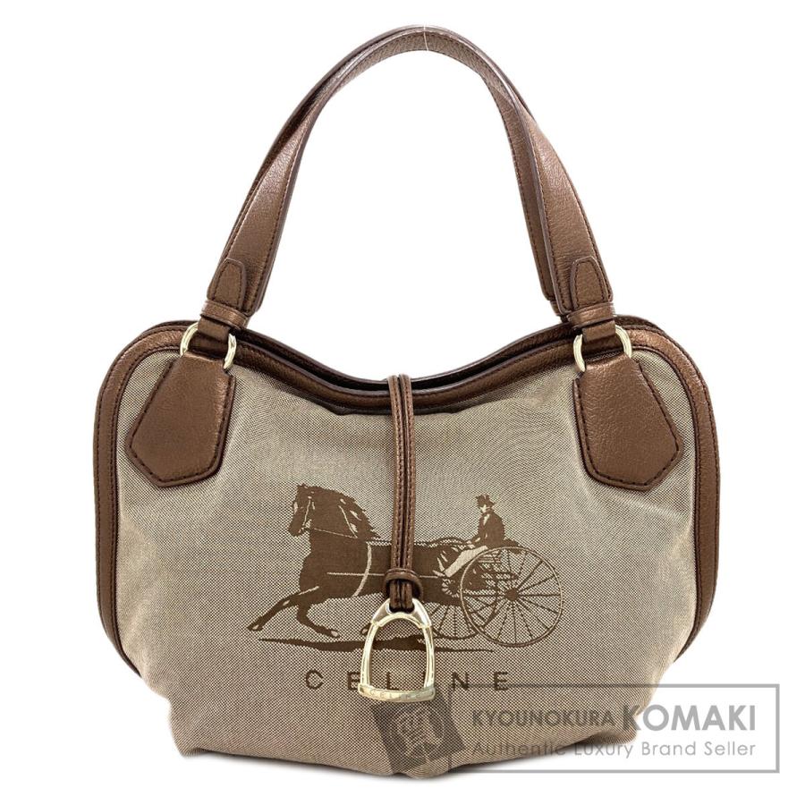 CELINE（セリーヌ） 馬車柄 ハンドバッグ キャンバス レディース 中古