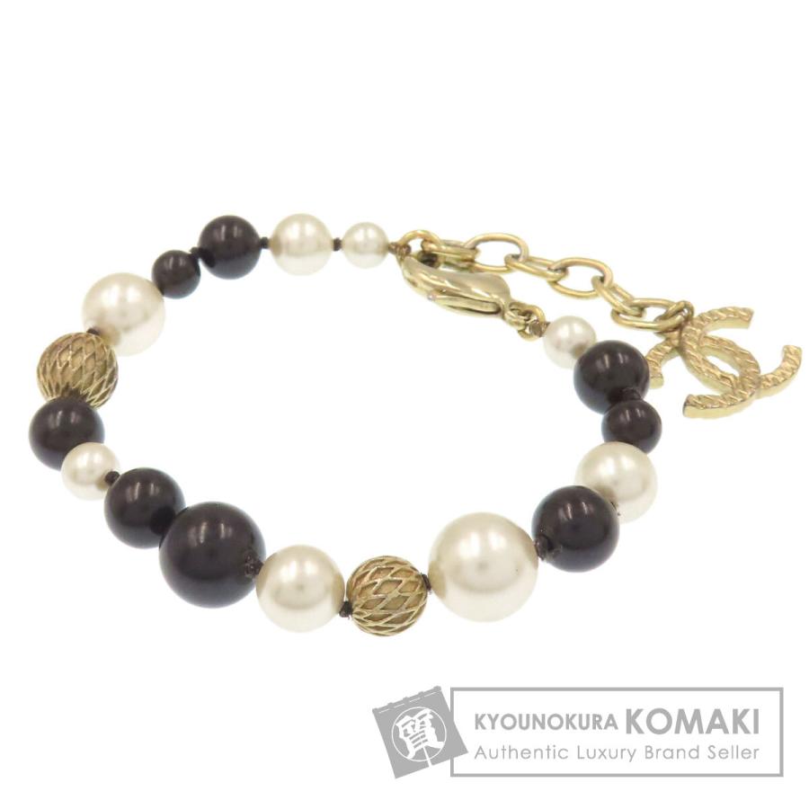 CHANEL（シャネル） フェイクパール ココマーク ブレスレット 金属製