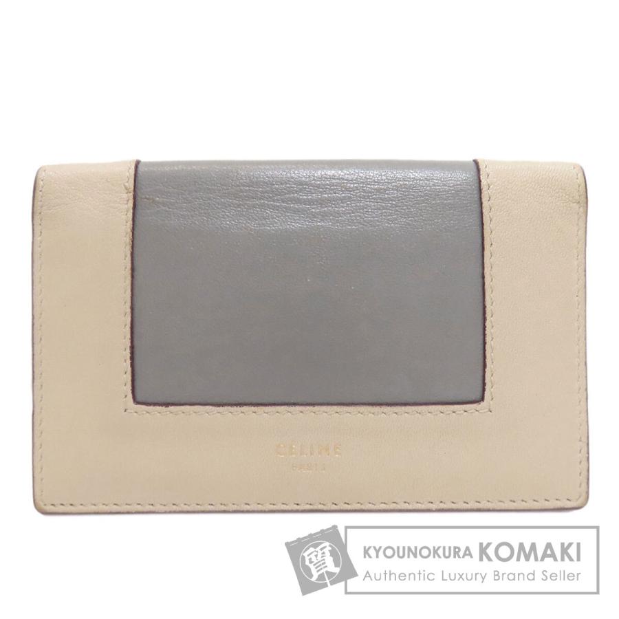 CELINE（セリーヌ） バイカラー 二つ折り財布（小銭入れあり） レザー