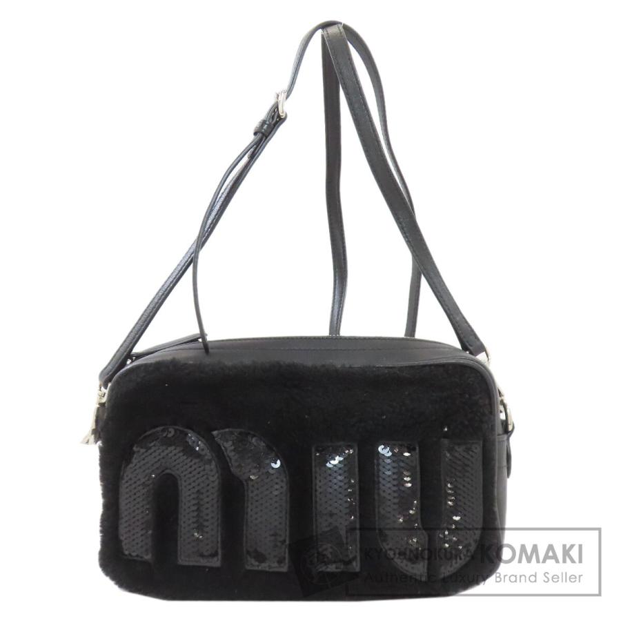 miu miu（ミュウミュウ） ロゴ ショルダーバッグ レザー レディース 