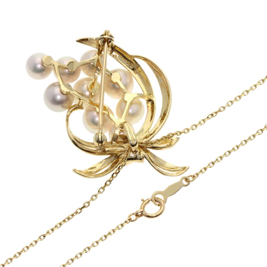 MIKIMOTO ミキモト アコヤパール 真珠 ネックレス K14イエローゴールド 