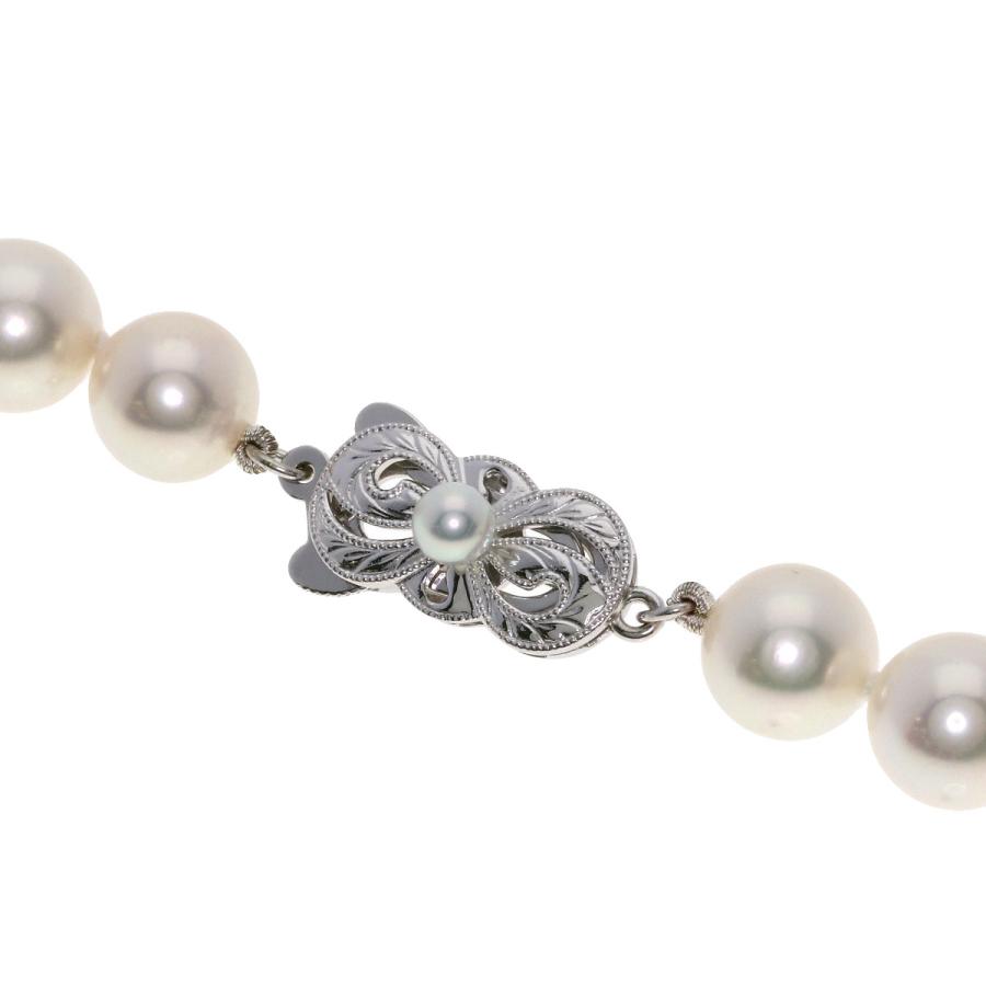 MIKIMOTO（ミキモト） アコヤ パール 真珠 Mチャーム付き ネックレス 