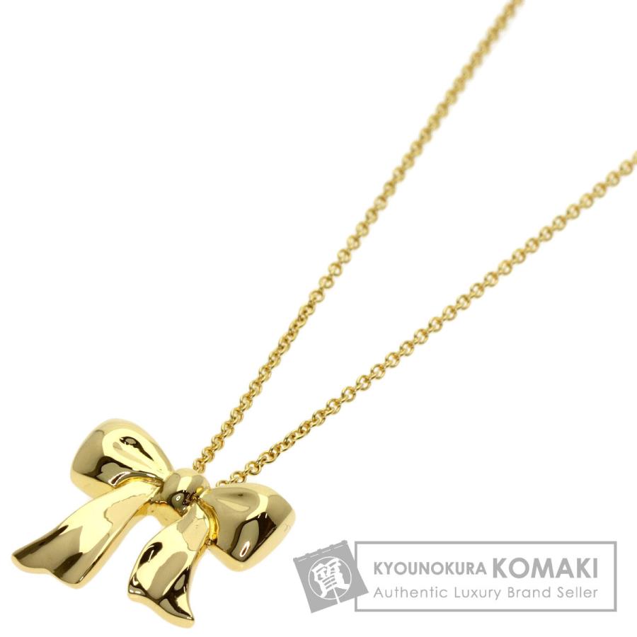TIFFANY&Co.（ティファニー） リボン ネックレス K18イエローゴールド