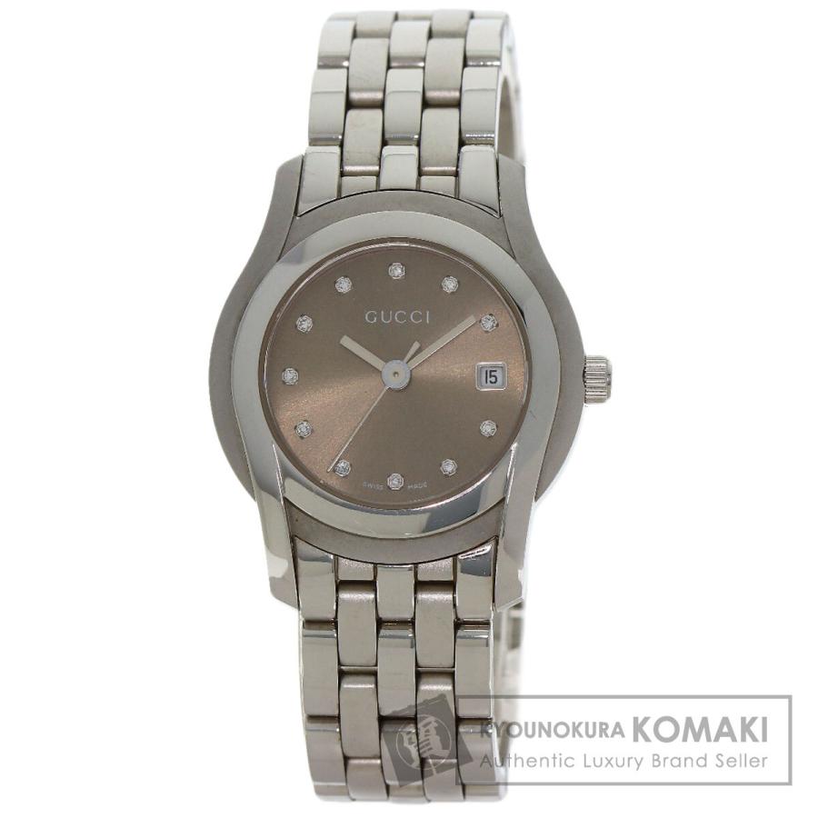 専用　GUCCI クォーツ腕時計 5500Lダイヤ11P　シルバー GUCCI（グッチ） 5500L 11P ダイヤモンド 腕時計 ステンレススチール