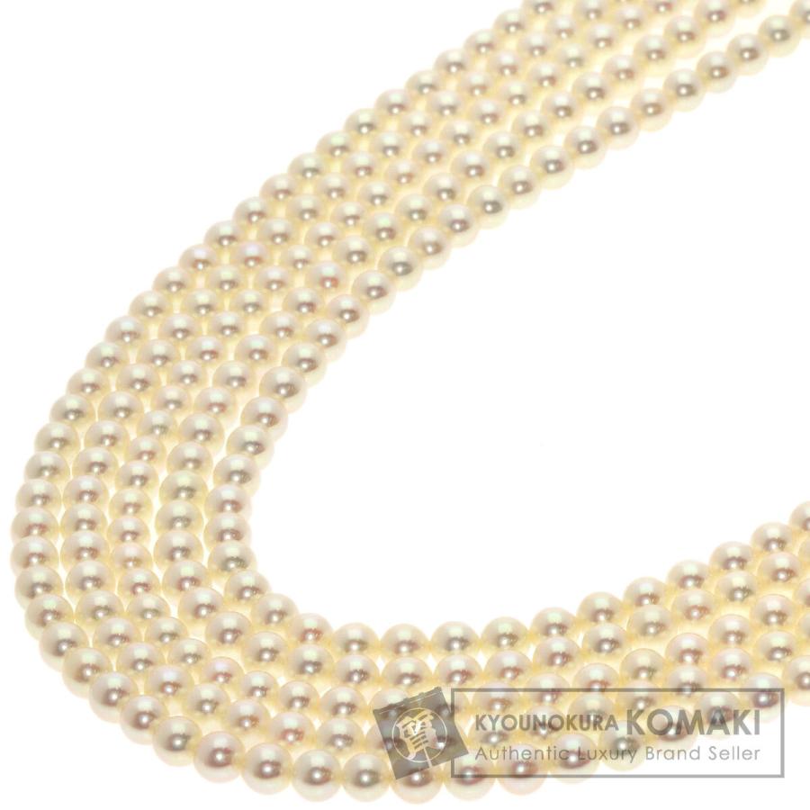 MIKIMOTO（ミキモト） ベビー パール 真珠 5連 ネックレス K18イエロー 