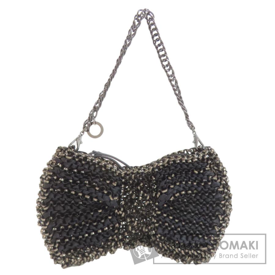 【美品】アンテプリマ　ビーズ装飾リボンモチーフ　ワイヤーバック ANTEPRIMA（アンテプリマ） ワイヤーバッグ リボンモチーフ