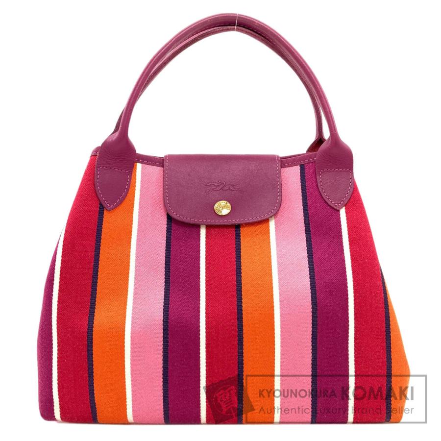 LONGCHAMP（ロンシャン） ストライプ トートバッグ キャンバス