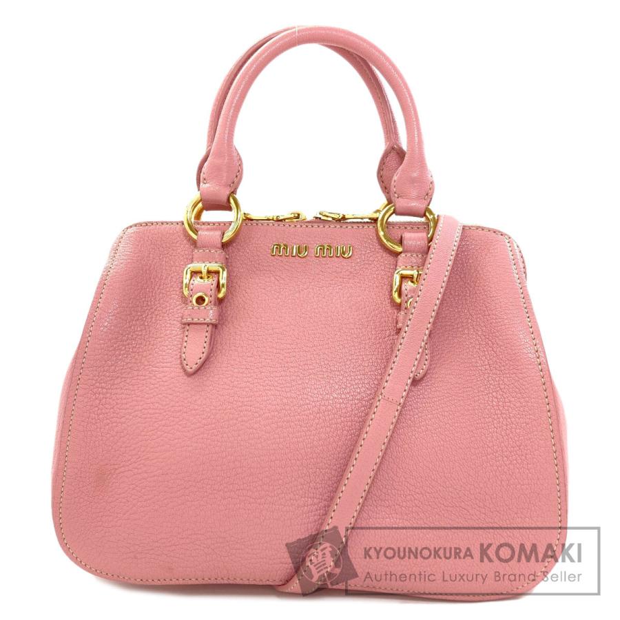 miu miu（ミュウミュウ） マドラス 2WAY ハンドバッグ レザー 