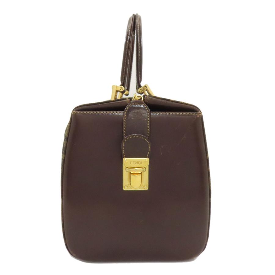 FENDI（フェンディ） ミニボストン ズッカ柄 ハンドバッグ キャンバス