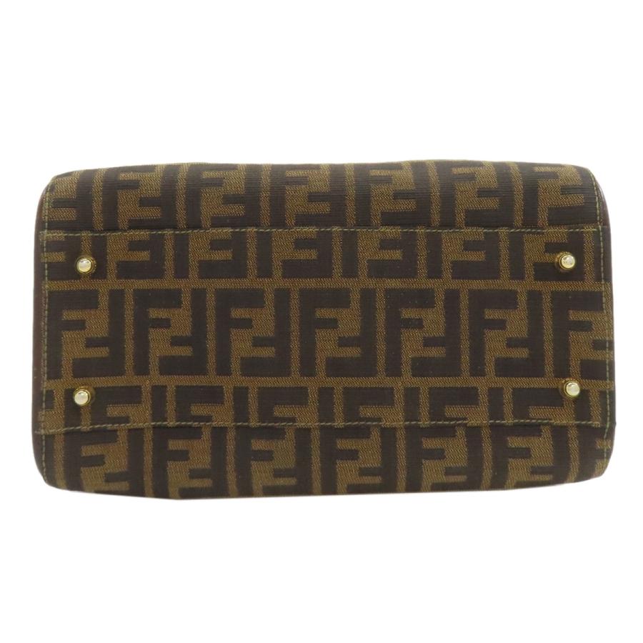 FENDI（フェンディ） ミニボストン ズッカ柄 ハンドバッグ キャンバス