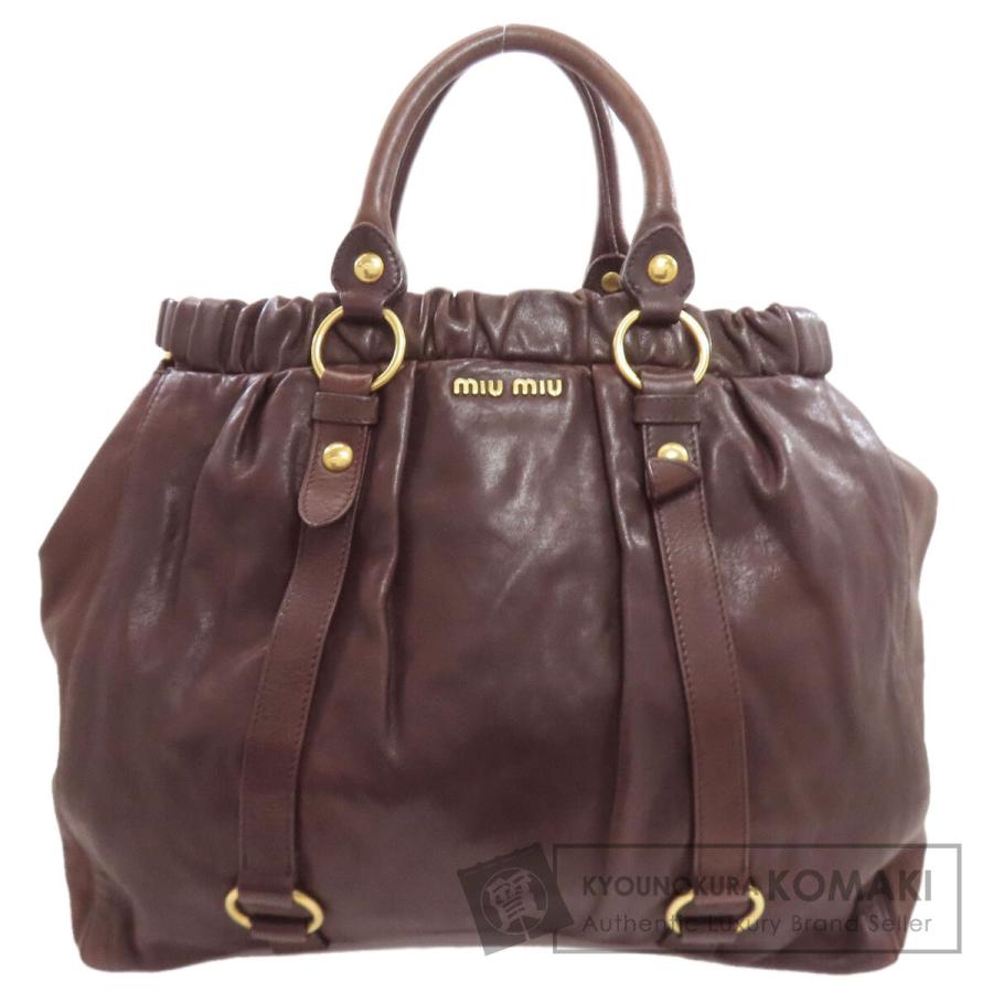 miu miu（ミュウミュウ） ロゴ トートバッグ カーフ レディース 中古