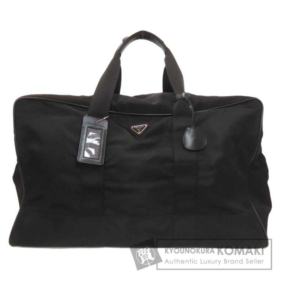 PRADA（プラダ） ロゴ金具 ボストンバッグ ナイロン素材 レディース