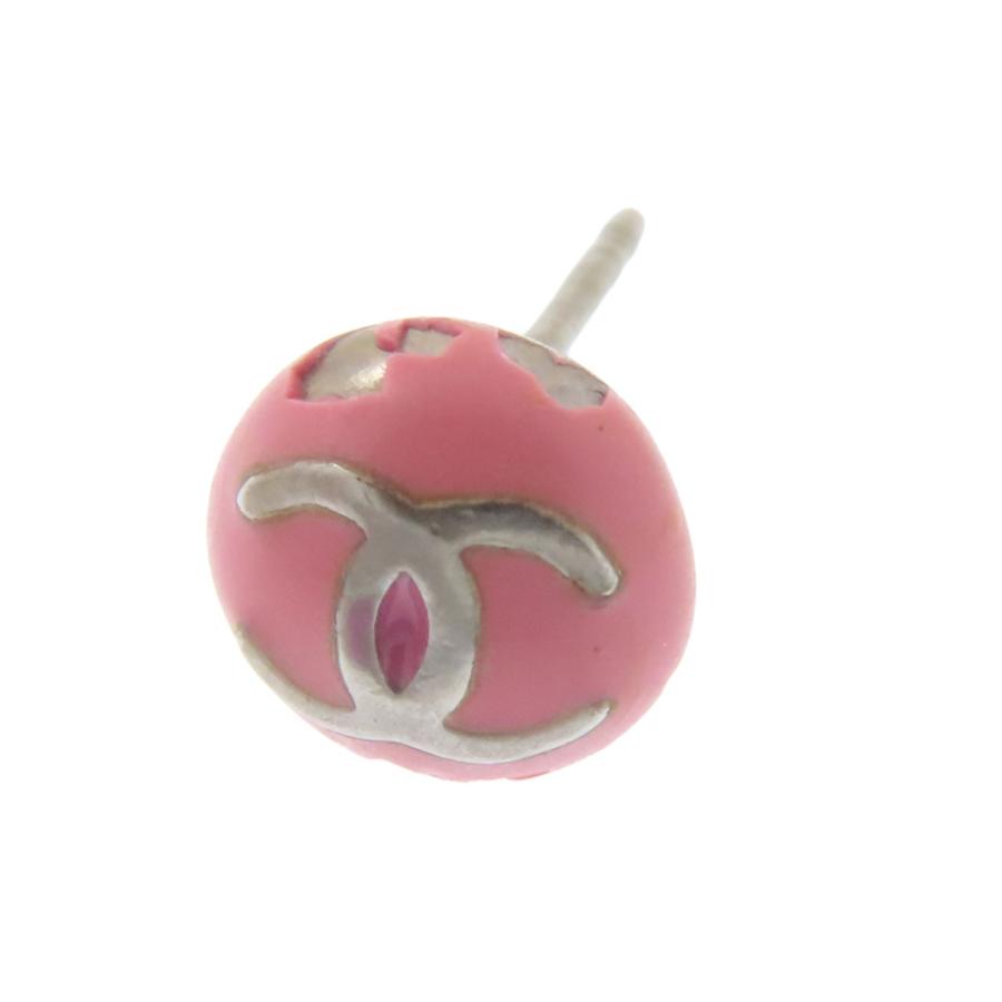 CHANEL シャネル ピアス ココマーク ピンク シェル キューブ ロゴ 中古 CHANEL（シャネル） ココマーク ピアス 金属製 レディース 中古