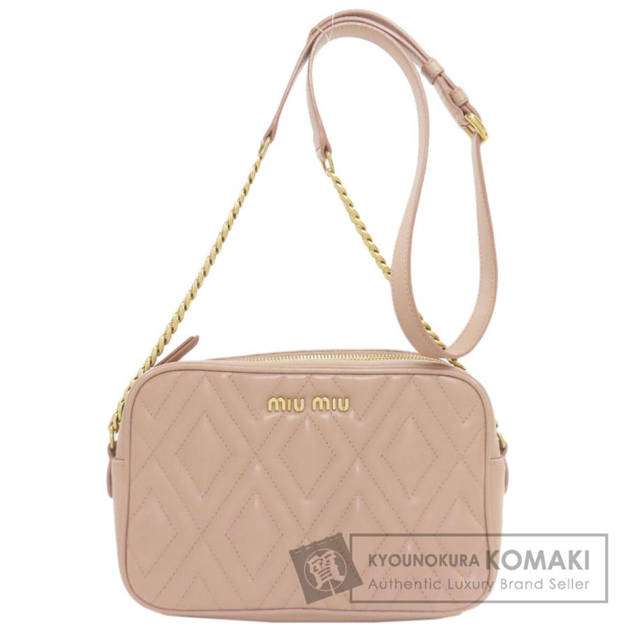 MIUMIU ミュウミュウ チェーンショルダー ショルダーバッグ カーフ レディース [中古] miu miu（ミュウミュウ） チェーンショルダー ショルダーバッグ カーフ