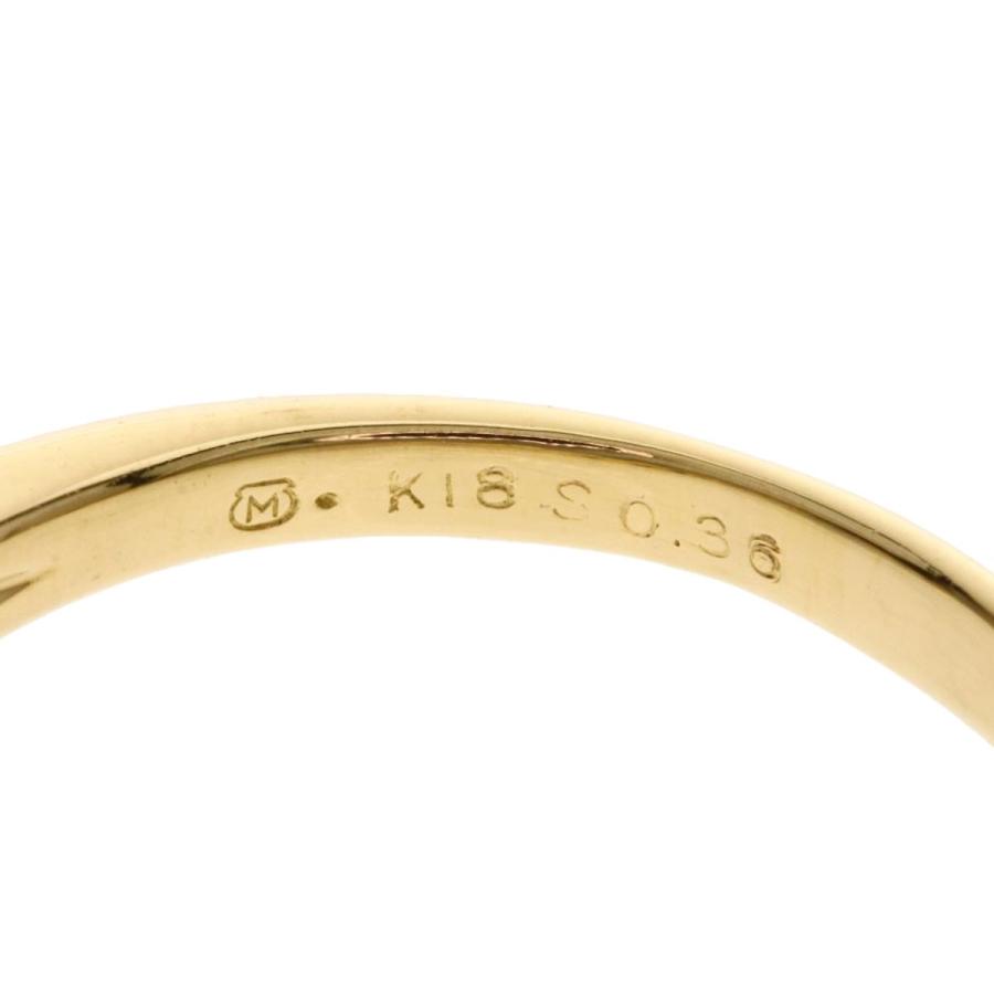 往復送料無料 Mikimoto ミキモト サファイア ダイヤモンド ハーフエタニティ リング 指輪 レディース イエローゴールド K18 中古