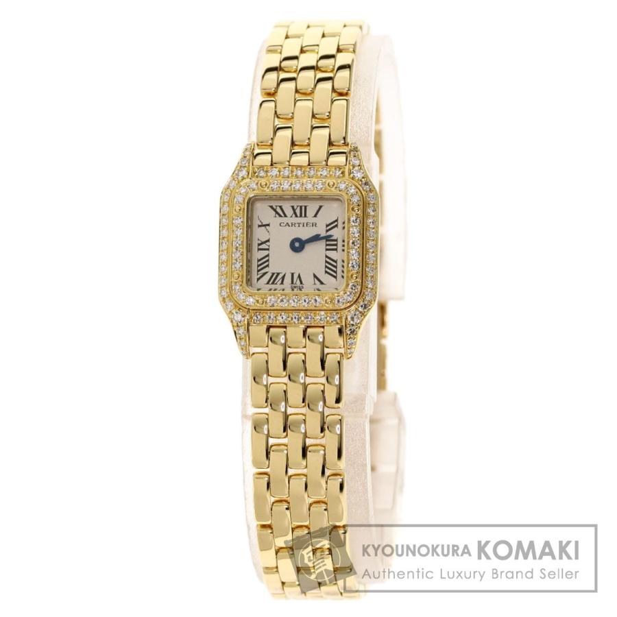 Cartier 在庫あり カルティエ Wf3141b9 ミニパンテール ベゼルダイヤモンド 腕時計 K18yg ダイヤモンド K18イエローゴールド レディース