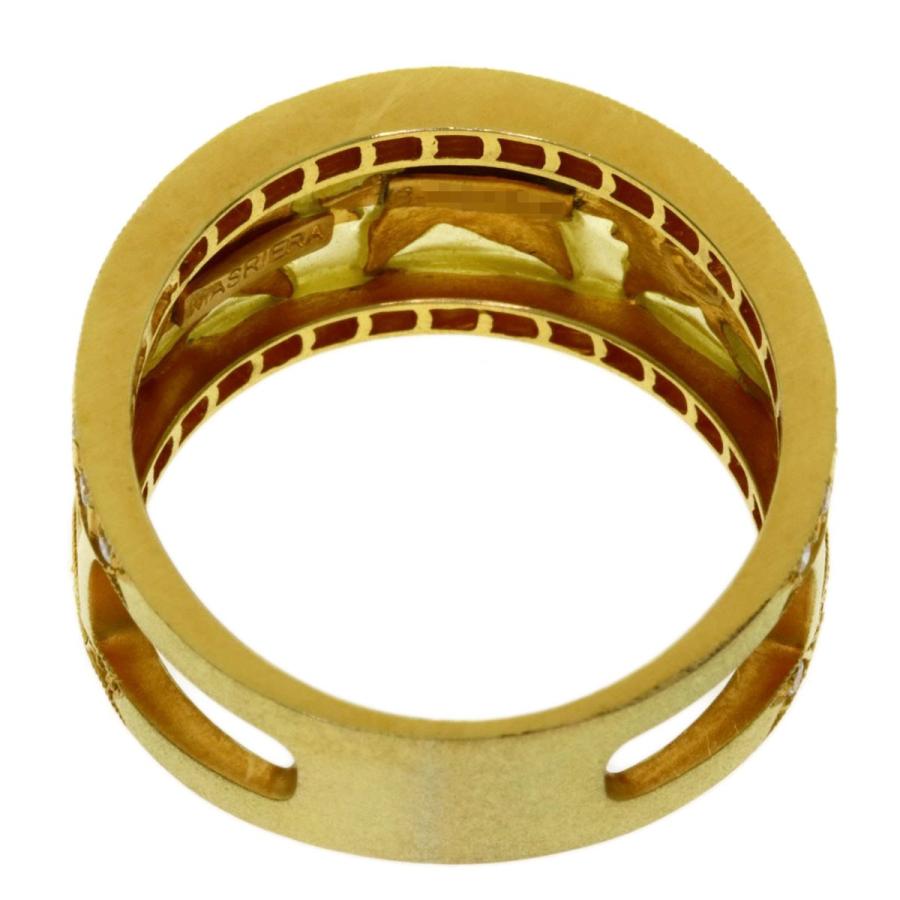 MASRIERA マリエラ エナメル ダイヤモンド もみじモチーフ リング  