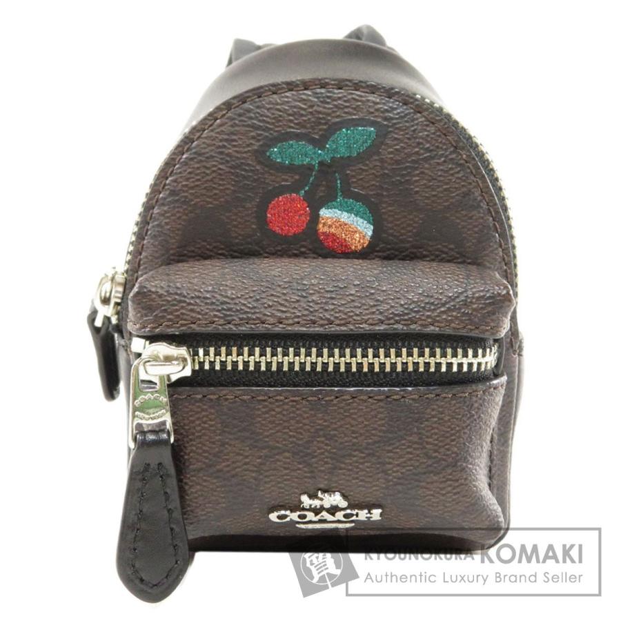 【美品】COACH コーチ シグネチャー リュック型 キーホルダー F31895 COACH コーチ F31895 シグネチャー リュック キーホルダーレザー