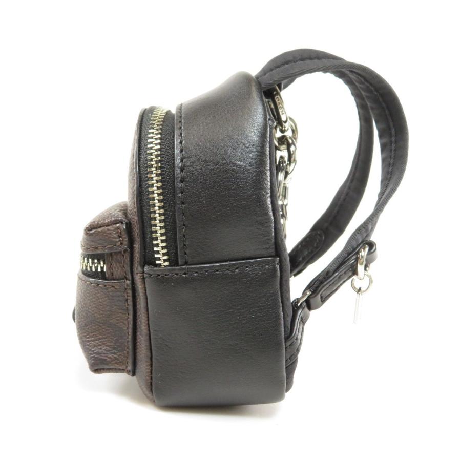 【美品】COACH コーチ シグネチャー リュック型 キーホルダー F31895 COACH コーチ F31895 シグネチャー リュック キーホルダーレザー