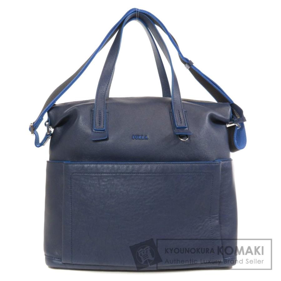 Furla フルラ 2WAY トートバッグ レザー メンズ 中古｜kyounokura