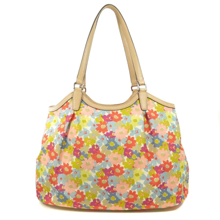 COACH コーチ F28931 フラワーモチーフ トートバッグ キャンバス