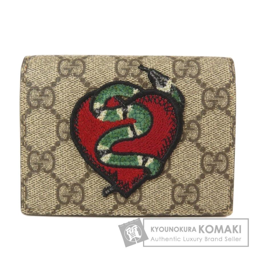 GUCCI グッチ 456867 GG 蛇モチーフ 二つ折り財布 小銭入れあり GUCCI グッチ 456867 GG 蛇モチーフ 二つ折り財布 小銭入れあり