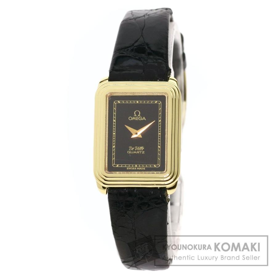 OMEGA オメガ デビル スクエアフェイス 腕時計 K18イエロー
