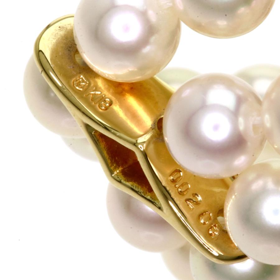MIKIMOTO ミキモト ベビーパール 真珠 3連 セミロング ネックレス K18 