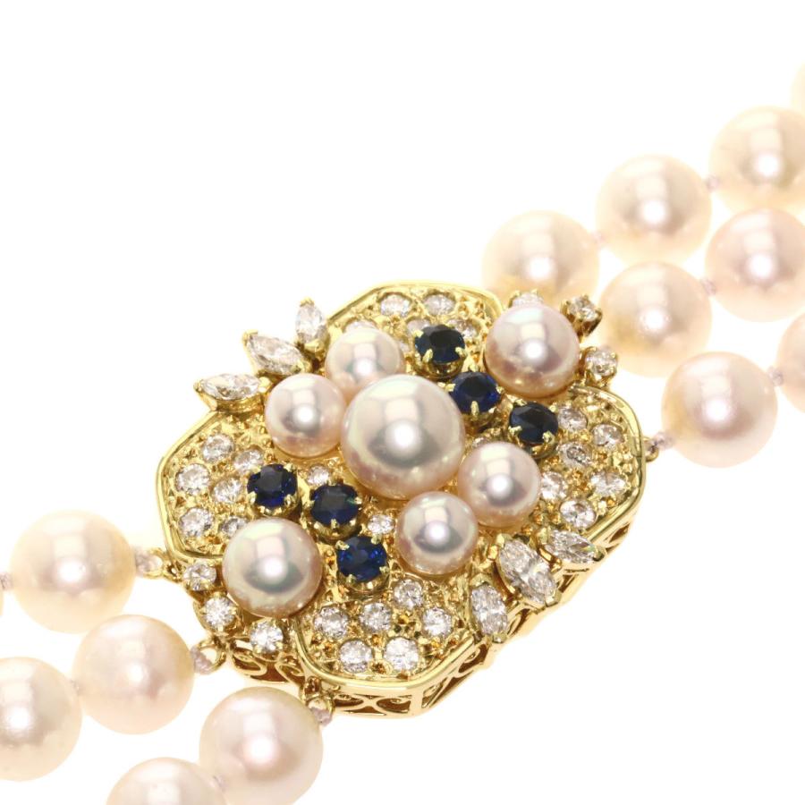 MIKIMOTO ミキモト アコヤパール 3連 真珠 ダイヤモンド MIKIMOTO ミキモト アコヤパール 3連 真珠 ダイヤモンド