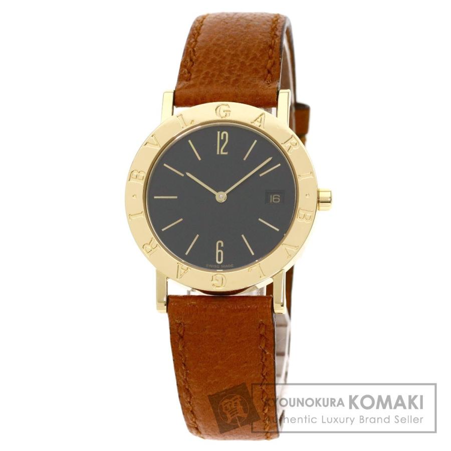 年末のプロモーション特価 中古品 メンズ 革 K18イエローゴールド 腕時計 ブルガリブルガリ 33gld ブルガリ Bvlgari ブルガリ Bvlgari メンズ腕時計