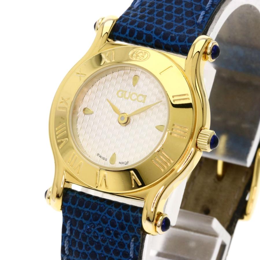 GUCCI グッチ 6500L ラウンドフェイス 腕時計 GP 革 レディース GUCCI グッチ 6500L ラウンドフェイス 腕時計 GP 革 レディース